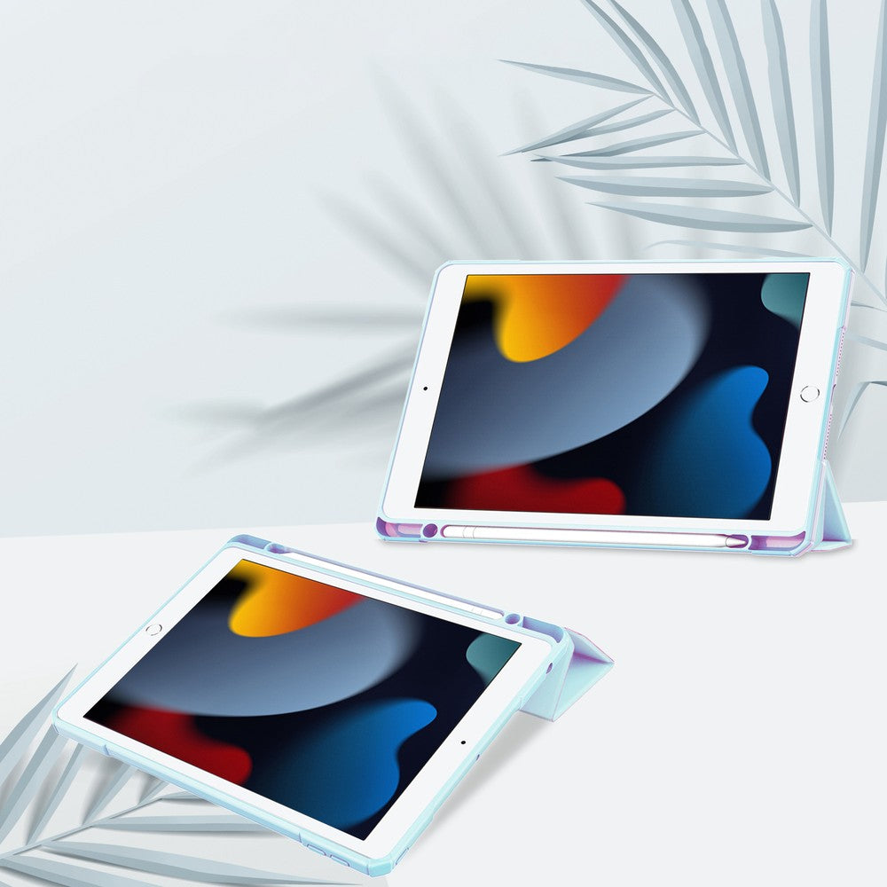 Schutzhülle Bizon Case Tab Clear Matt für iPad 9/8/7 10.2 2021/2020/2019, Hellblau