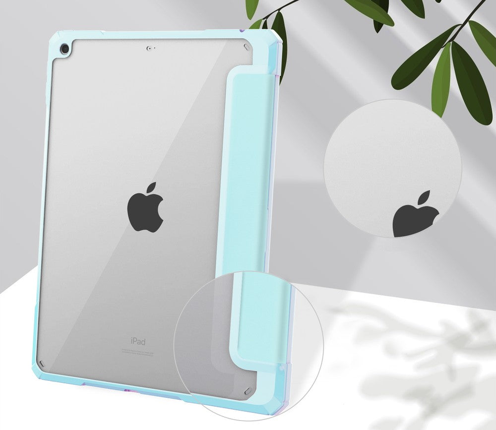 Schutzhülle Bizon Case Tab Clear Matt für iPad 9/8/7 10.2 2021/2020/2019, Hellblau