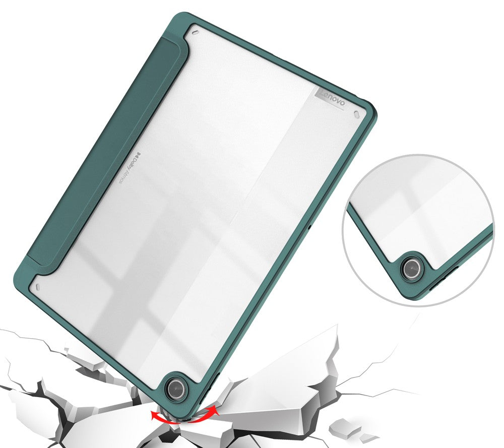 Schutzhülle Bizon Case Tab Clear Matt für Lenovo Tab M10 Plus Gen 3, Dunkelgrün