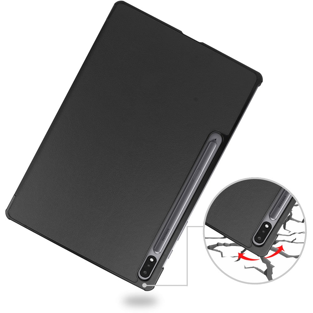 Schutzhülle Bizon Case Tab Croc für Galaxy Tab S8 Plus / S7 Plus, Schwarz