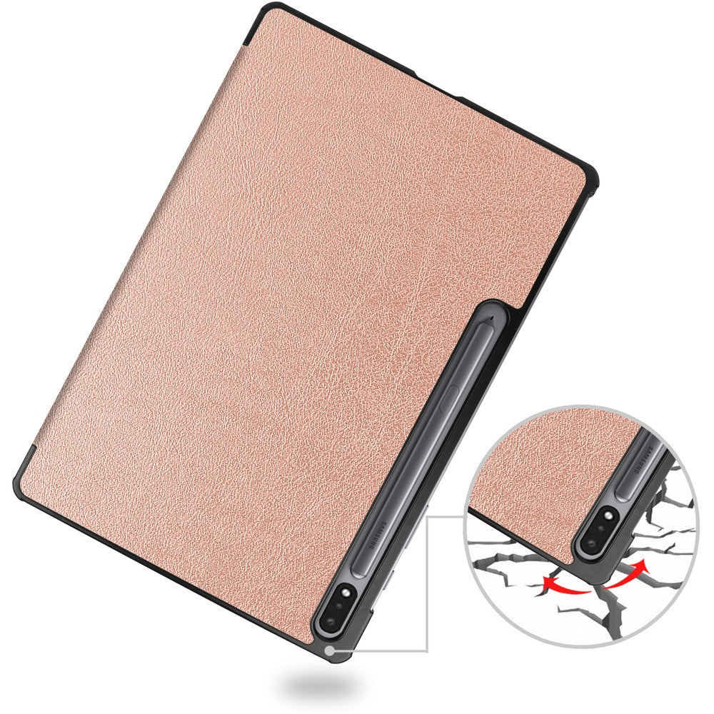 Schutzhülle Bizon Case Tab Croc für Galaxy Tab S8 Plus / S7 Plus, Rosegold