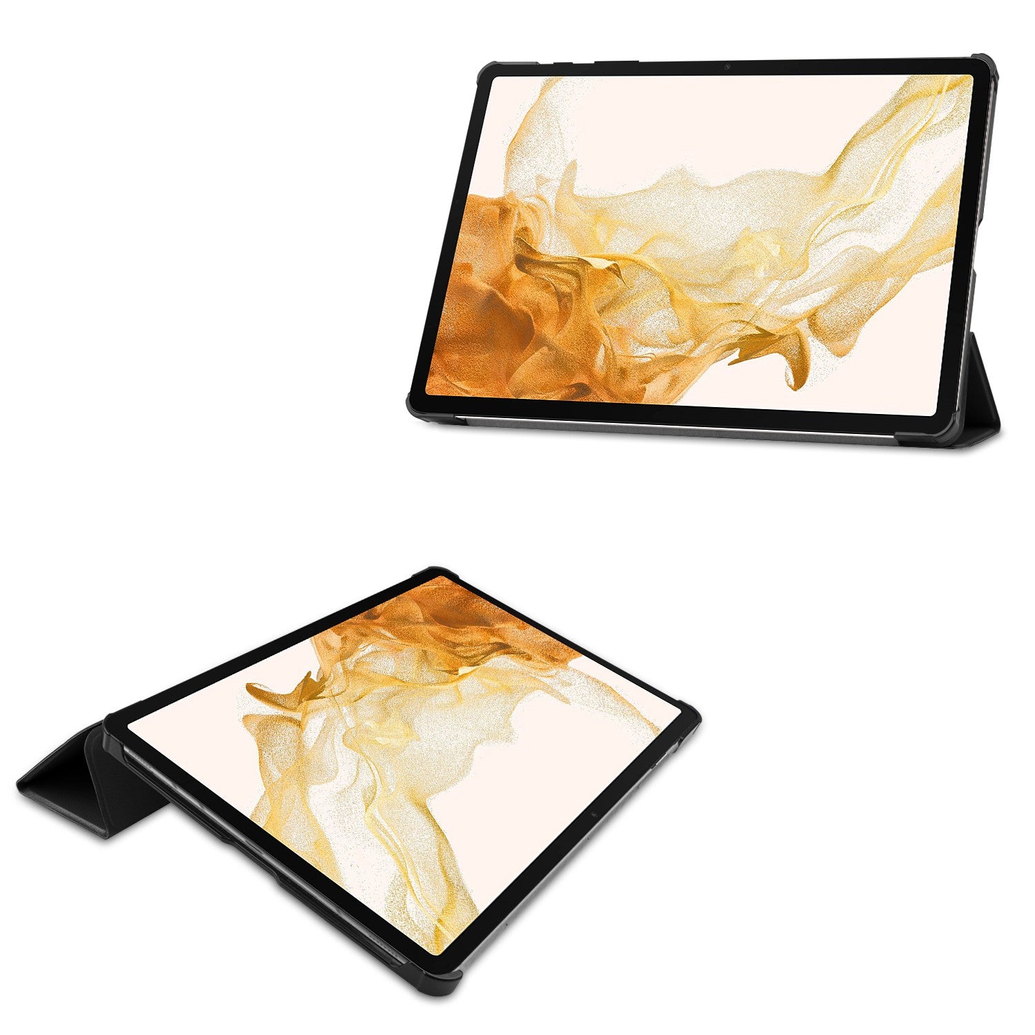 Schutzhülle Bizon Case Tab Croc für Galaxy Tab S10 Plus / S9 Plus, Schwarz
