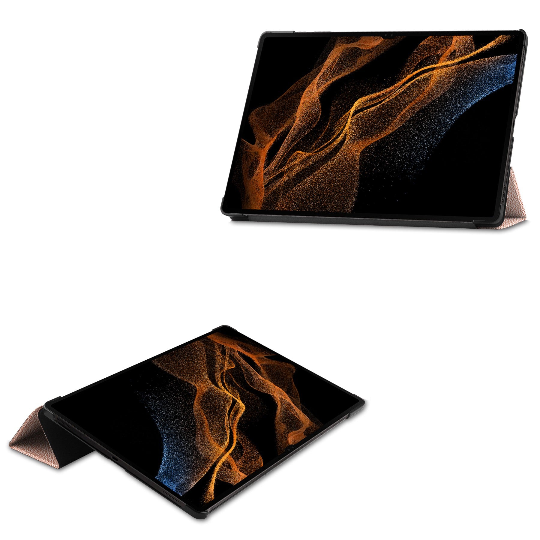 Schutzhülle Bizon Case Tab Croc für Galaxy Tab S10 Ultra / S9 Ultra, Rosegold
