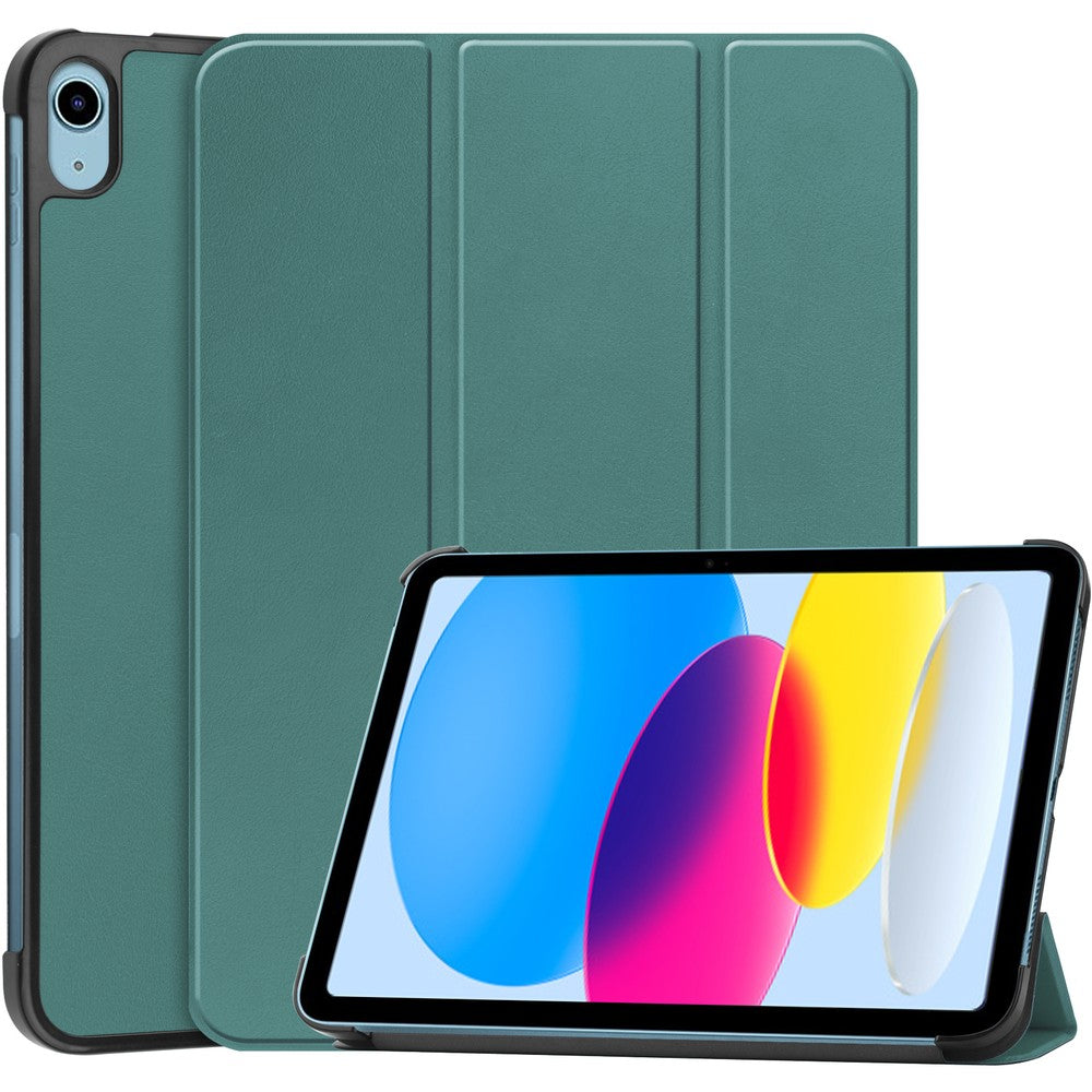 Schutzhülle Bizon Case Tab Croc für iPad 11 / 10 gen. 2025 / 2022, Dunkelgrün