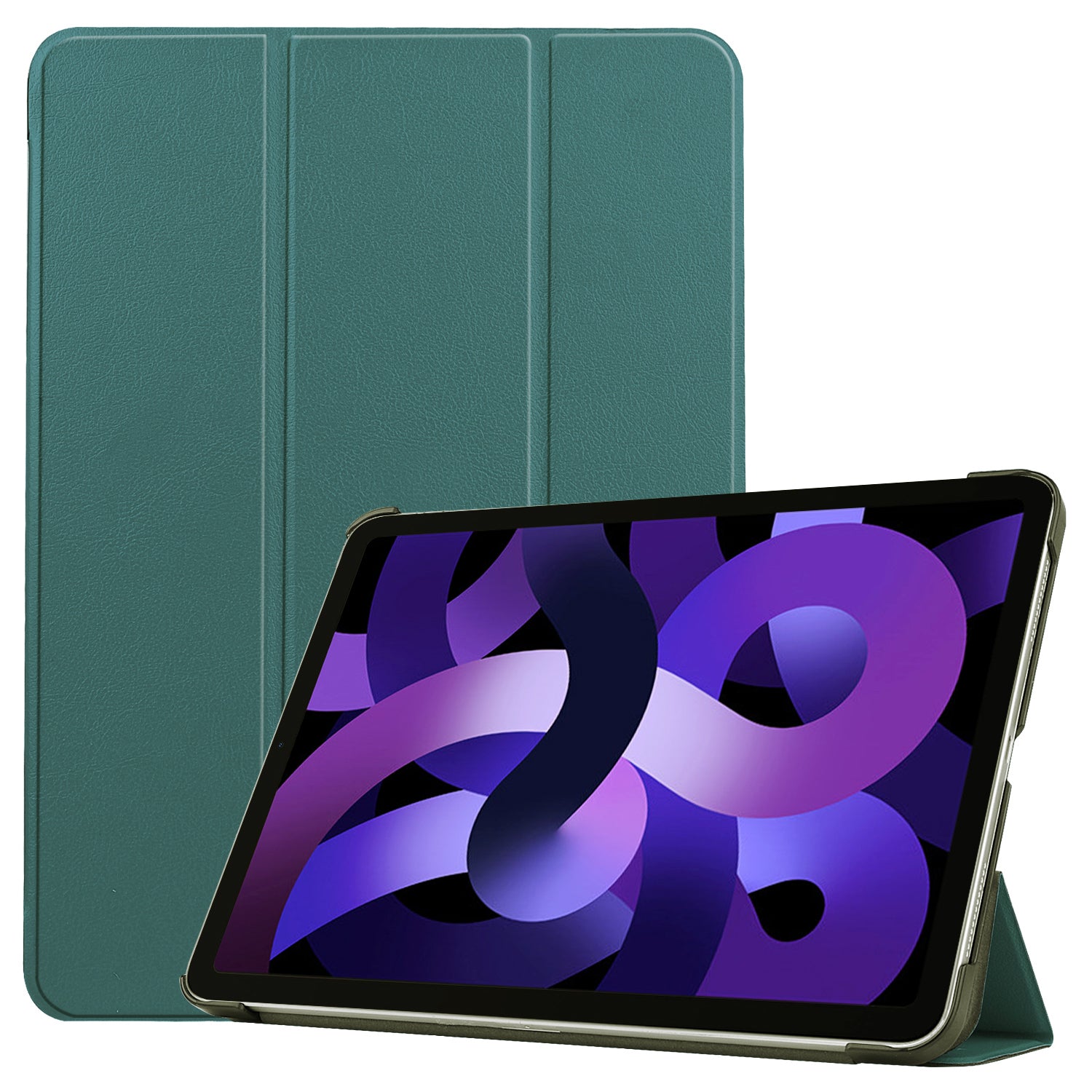 Schutzhülle für Apple iPad Air 4/5/6 10.9 2020/2022/2024, Bizon Case Tab Croc, Dunkelgrün