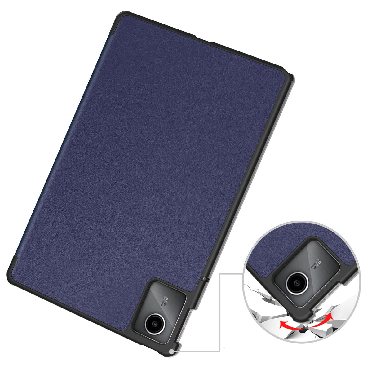 Schutzhülle für Lenovo Tab M11 10,95" 1 gen., Bizon Case Tab Croc, Dunkelblau