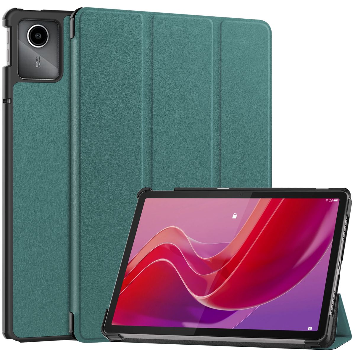 Schutzhülle für Lenovo Tab M11 10,95" 1 gen., Bizon Case Tab Croc, Dunkelgrün