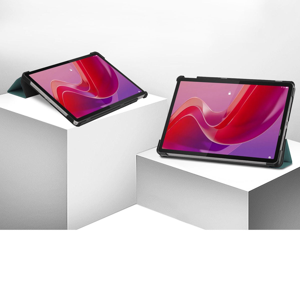 Schutzhülle für Lenovo Tab M11 10,95" 1 gen., Bizon Case Tab Croc, Dunkelgrün