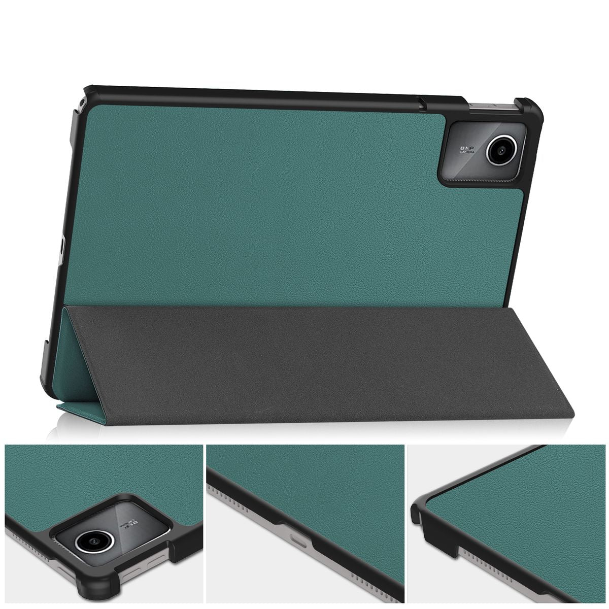 Schutzhülle für Lenovo Tab M11 10,95" 1 gen., Bizon Case Tab Croc, Dunkelgrün