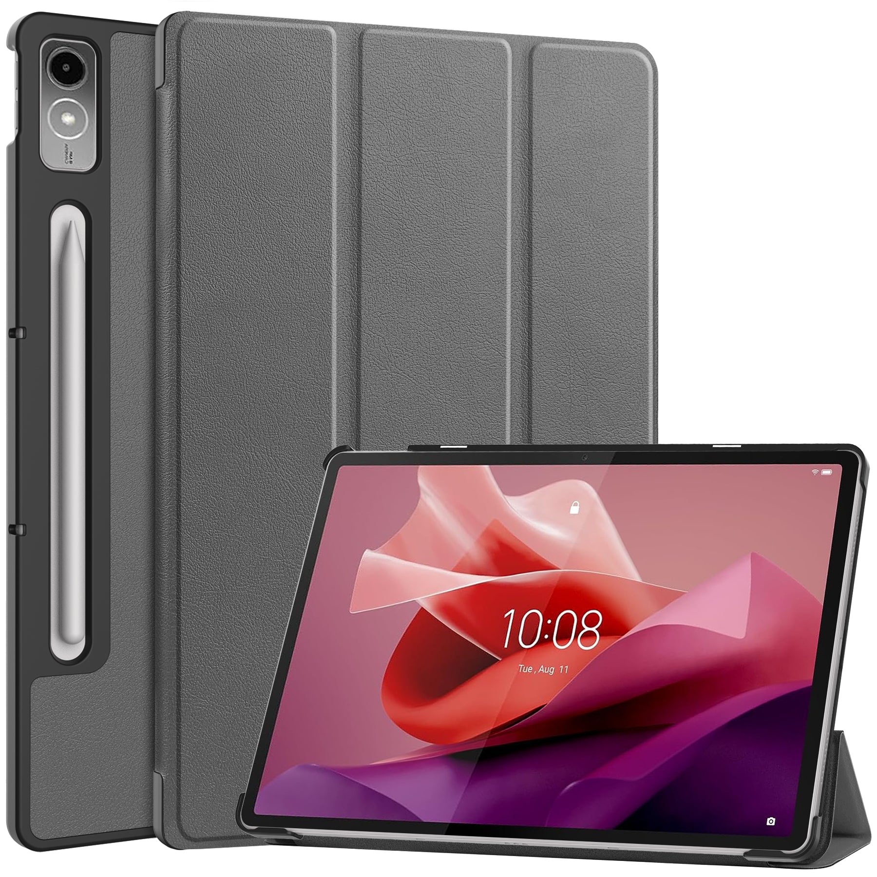Schutzhülle Bizon Case Tab Croc für Lenovo Tab P12 12.7 TB 370, Grau