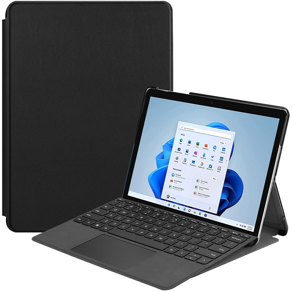 Schutzhülle Bizon Case Tab Croc für Microsoft Surface Go 4 / Go 3 / Go 2 / Go, Schwarz