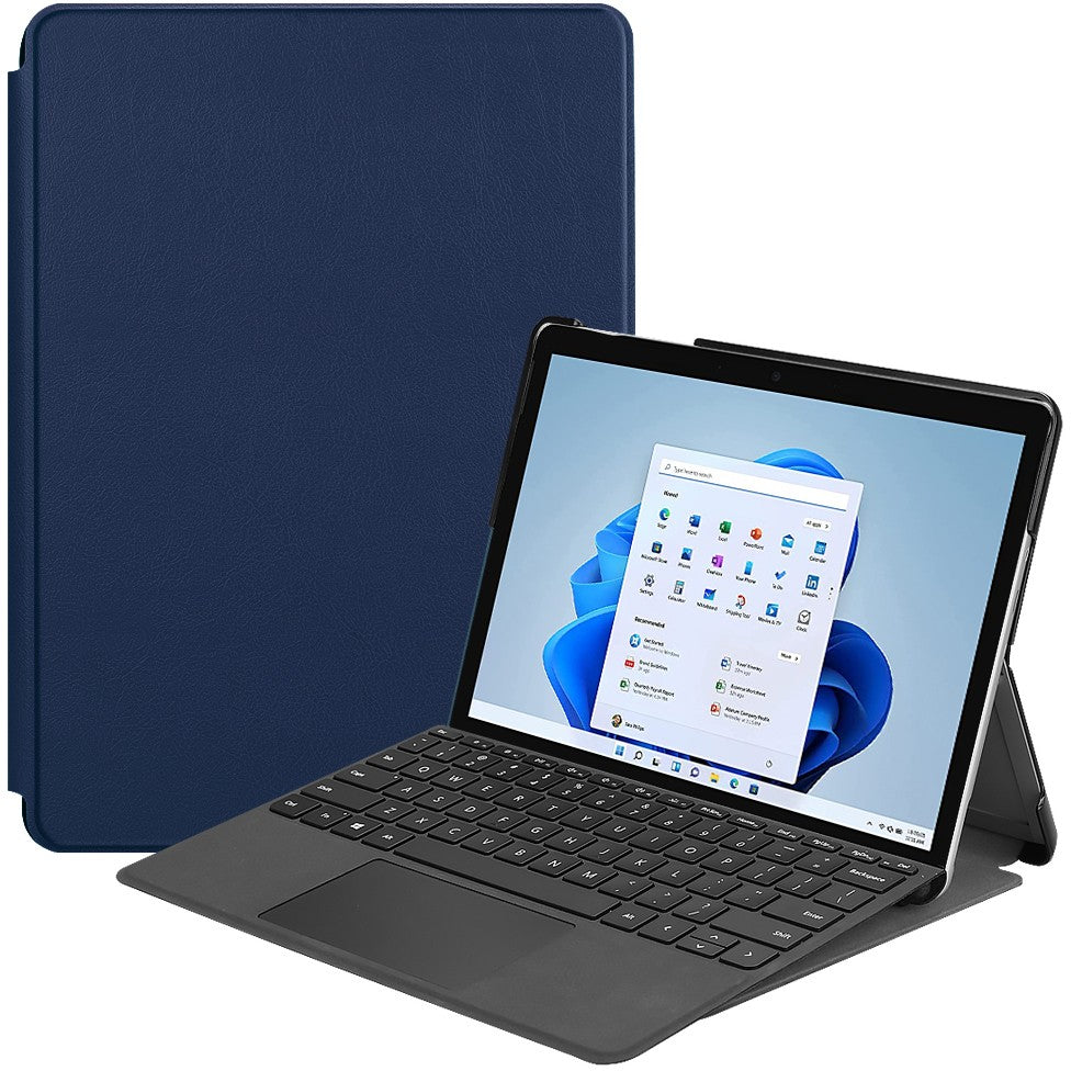 Schutzhülle Bizon Case Tab Croc für Microsoft Surface Go 4 / Go 3 / Go 2 / Go, Dunkelblau