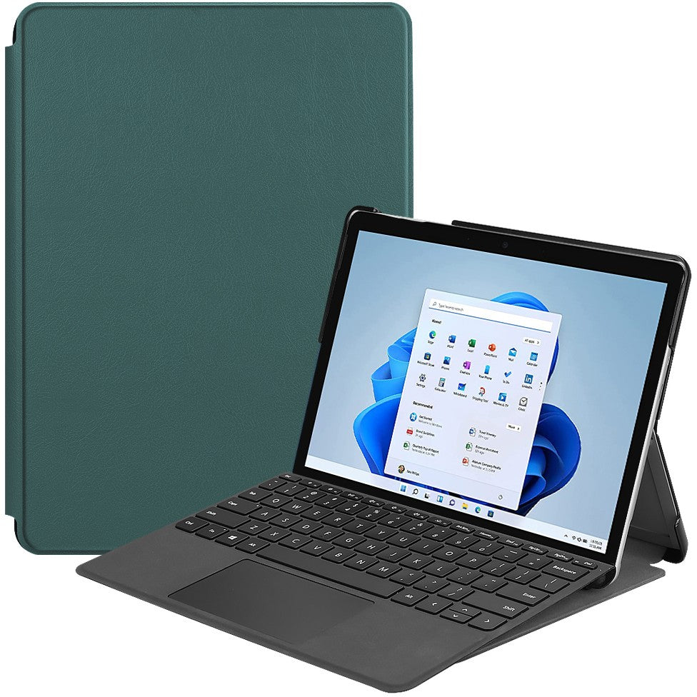 Schutzhülle Bizon Case Tab Croc für Microsoft Surface Go 4 / Go 3 / Go 2 / Go, Dunkelgrün