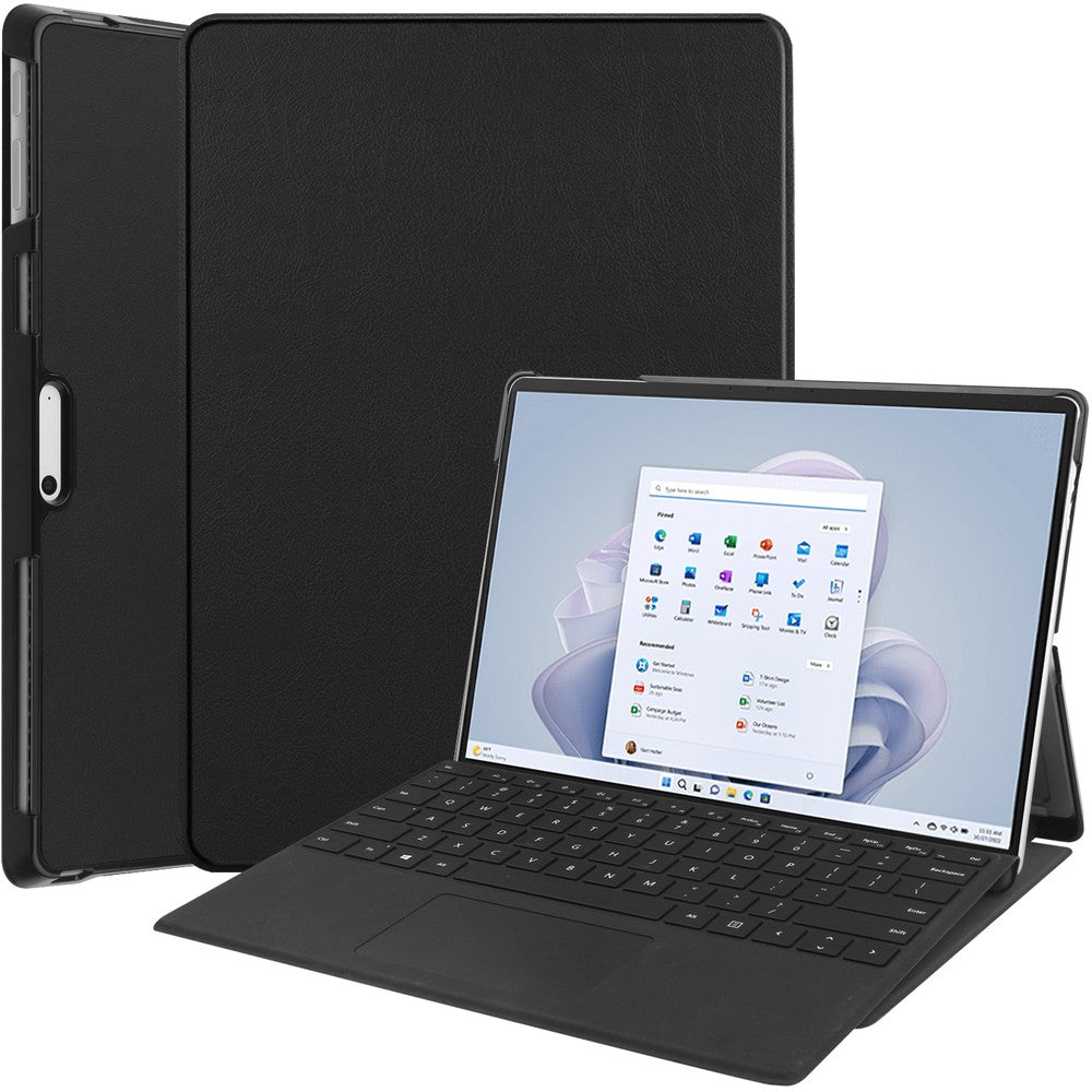 Schutzhülle Bizon Case Tab Croc für Microsoft Surface Pro 11 / 10 / 9, Schwarz