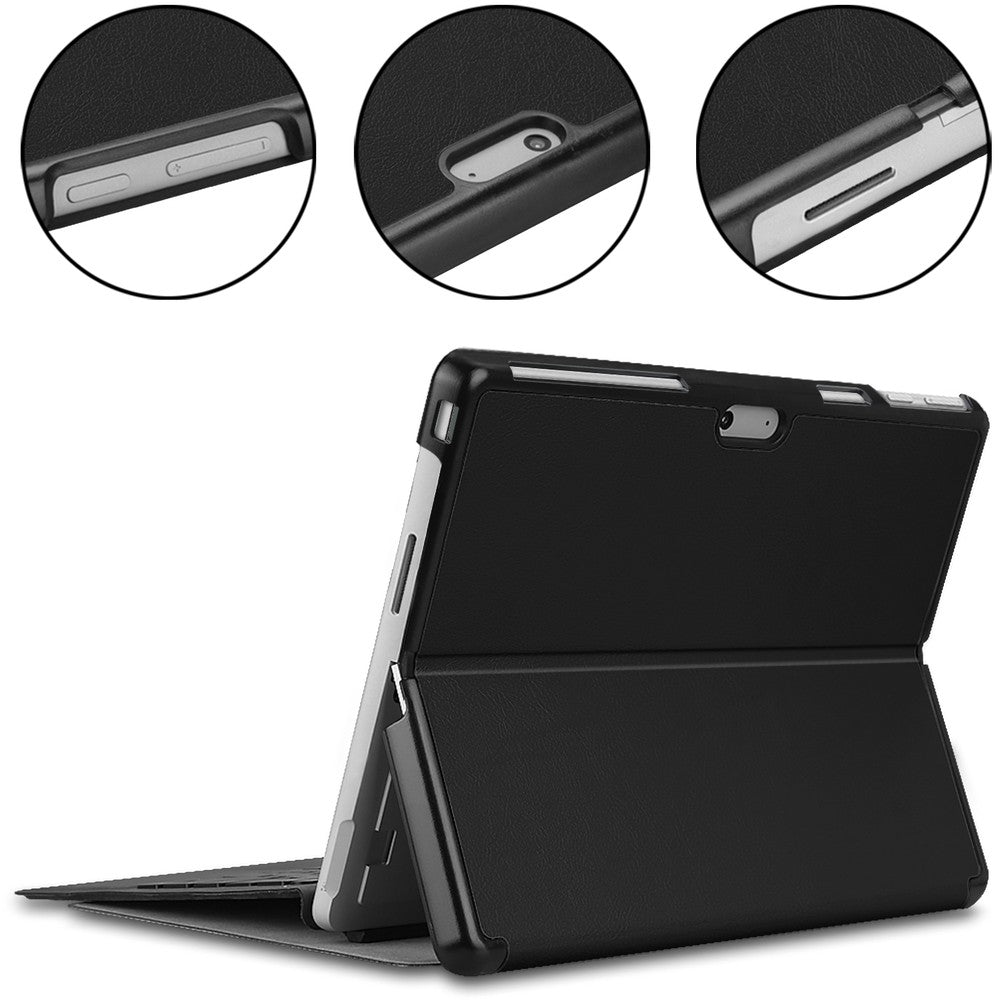 Schutzhülle Bizon Case Tab Croc für Microsoft Surface Pro 11 / 10 / 9, Schwarz