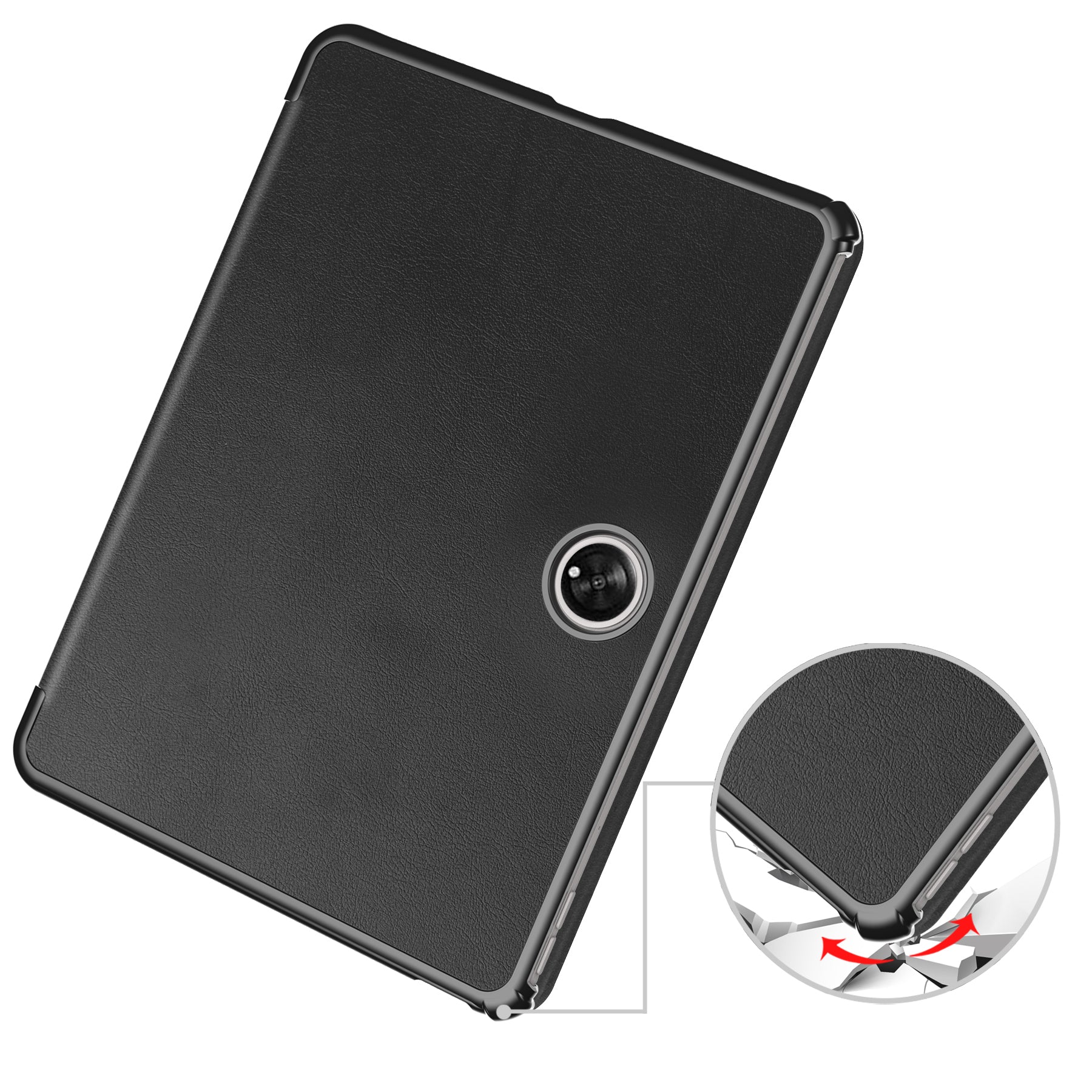 Schutzhülle Bizon Case Tab Croc für Oppo Pad 2 / OnePlus Pad, Schwarz