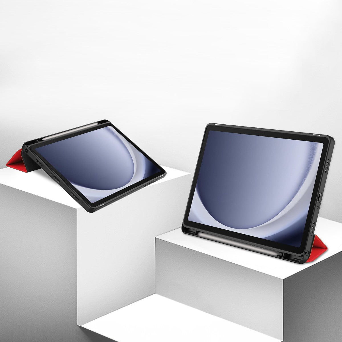 Schutzhülle Bizon Case Tab Lizard für Samsung Galaxy Tab A9 Plus, Rot