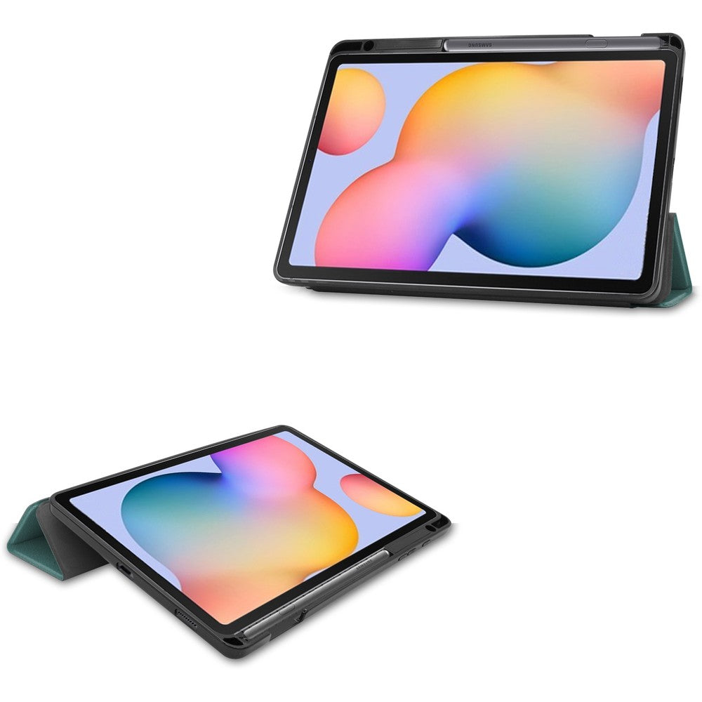 Schutzhülle Bizon Case Tab Lizard für Galaxy Tab S6 Lite 2024/2022/2020, Dunkelgrün