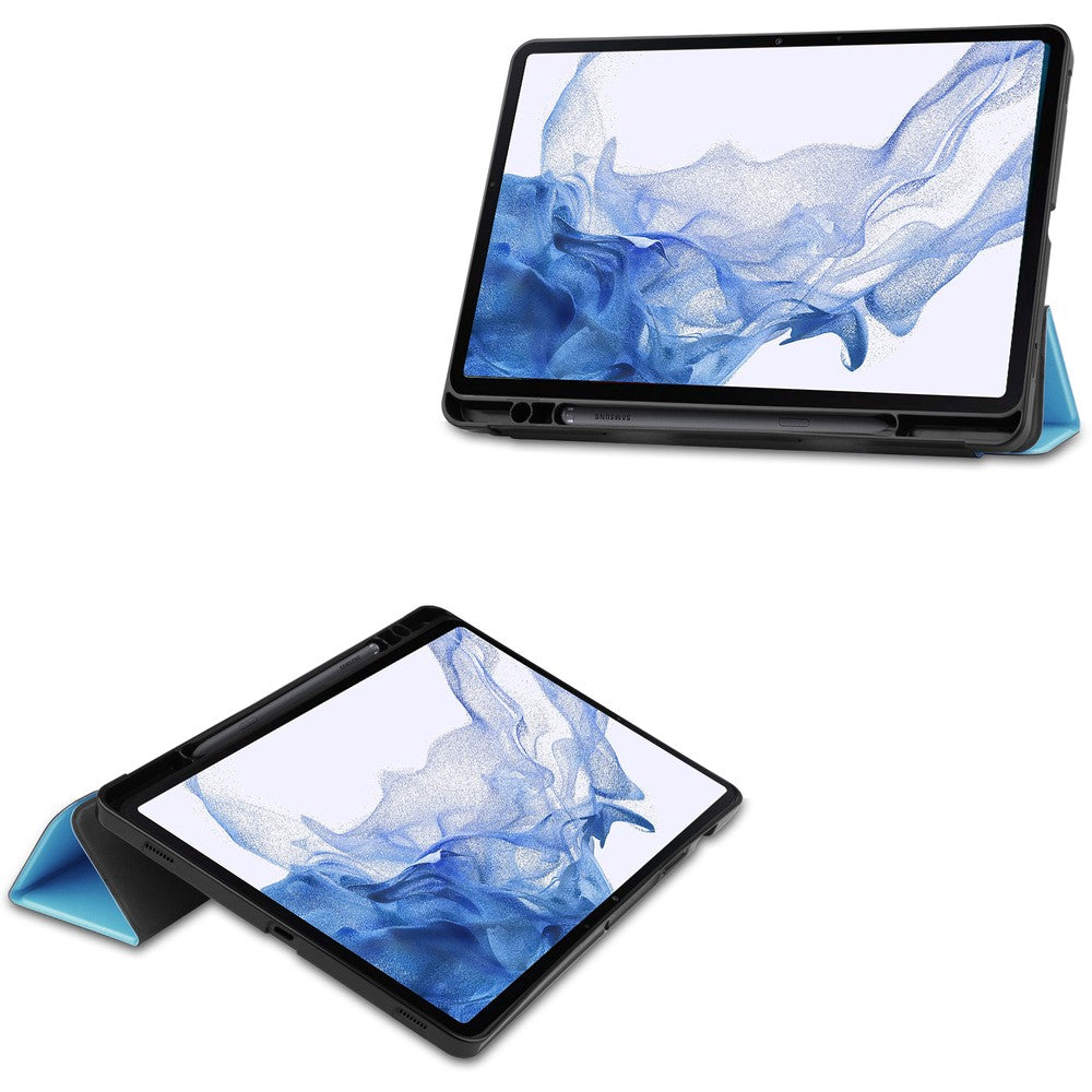 Schutzhülle Bizon Case Tab Lizard für Galaxy Tab S8 / S7, Hellblau