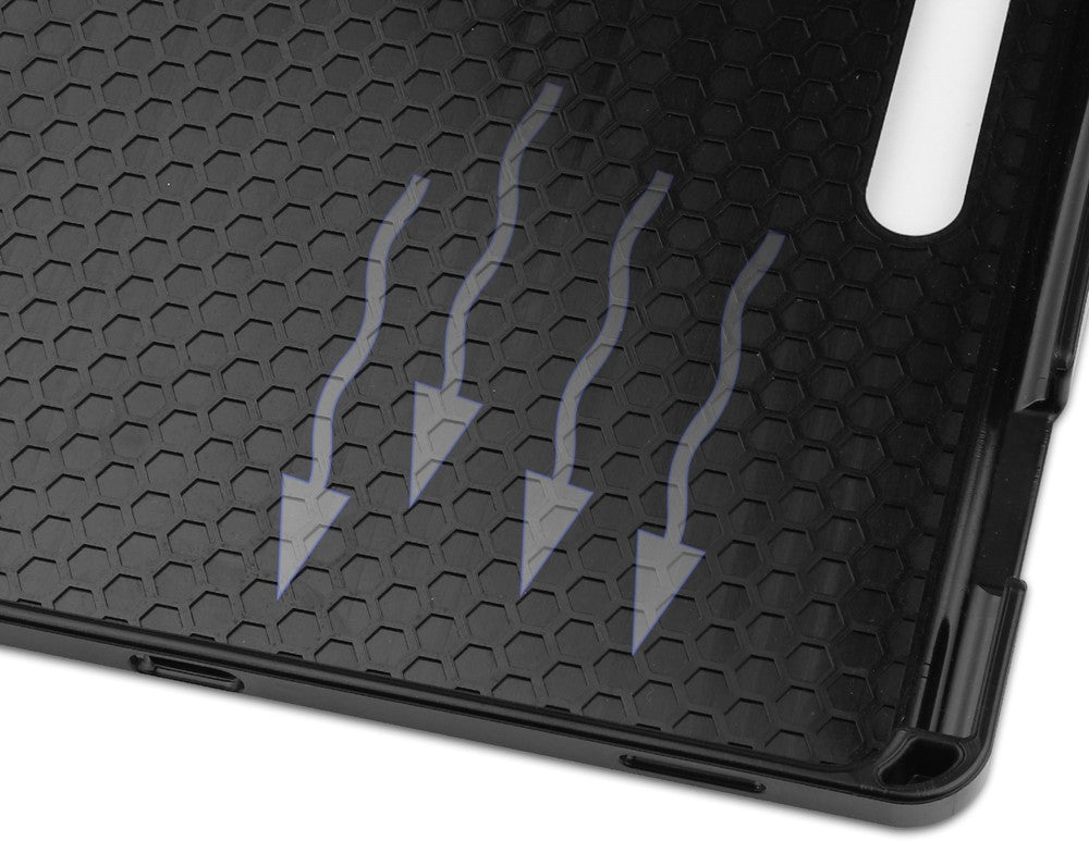 Schutzhülle Bizon Case Tab Lizard für Galaxy Tab S8 Plus / S7 Plus, Schwarz