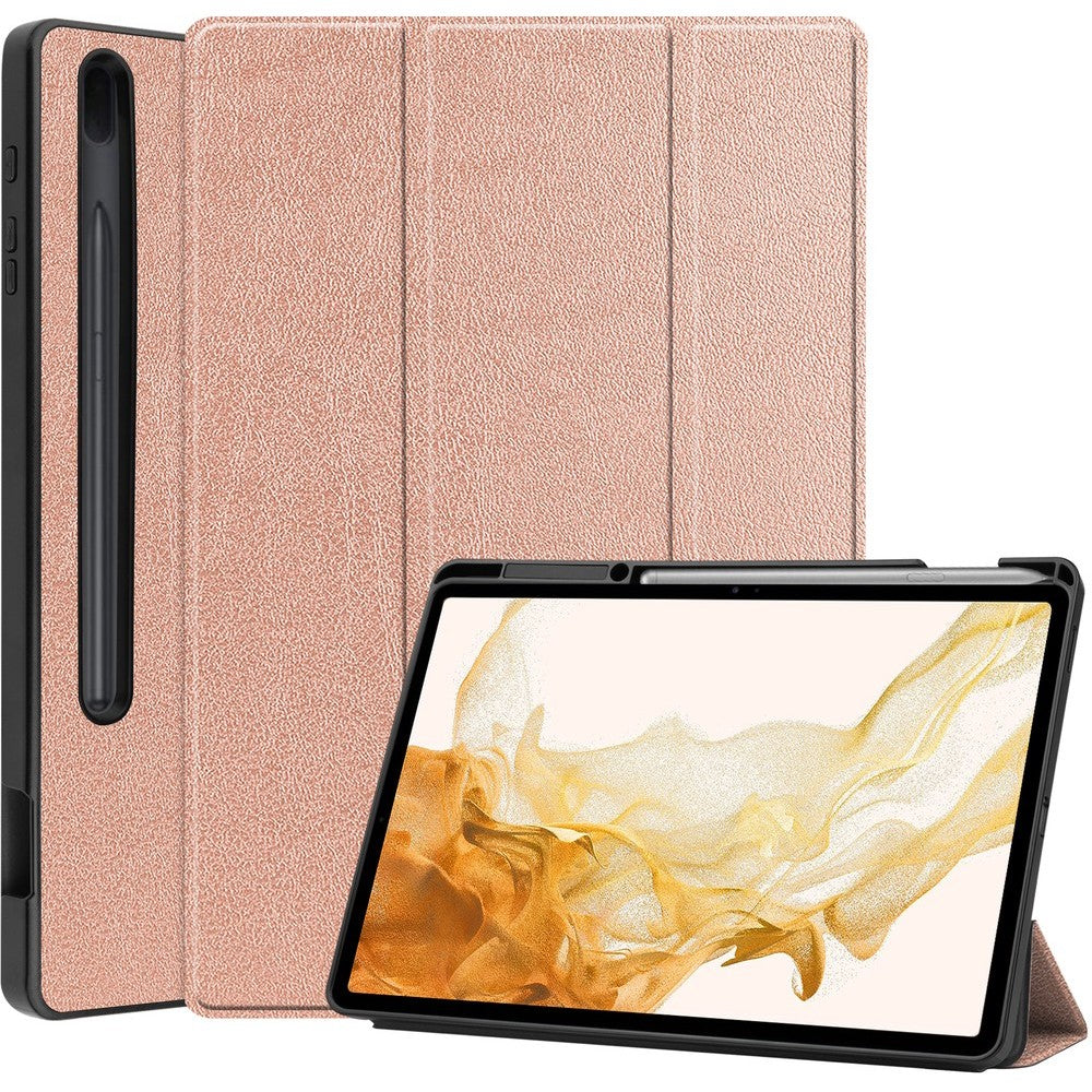Schutzhülle Bizon Case Tab Lizard für Galaxy Tab S8 Plus / S7 Plus, Rosegold
