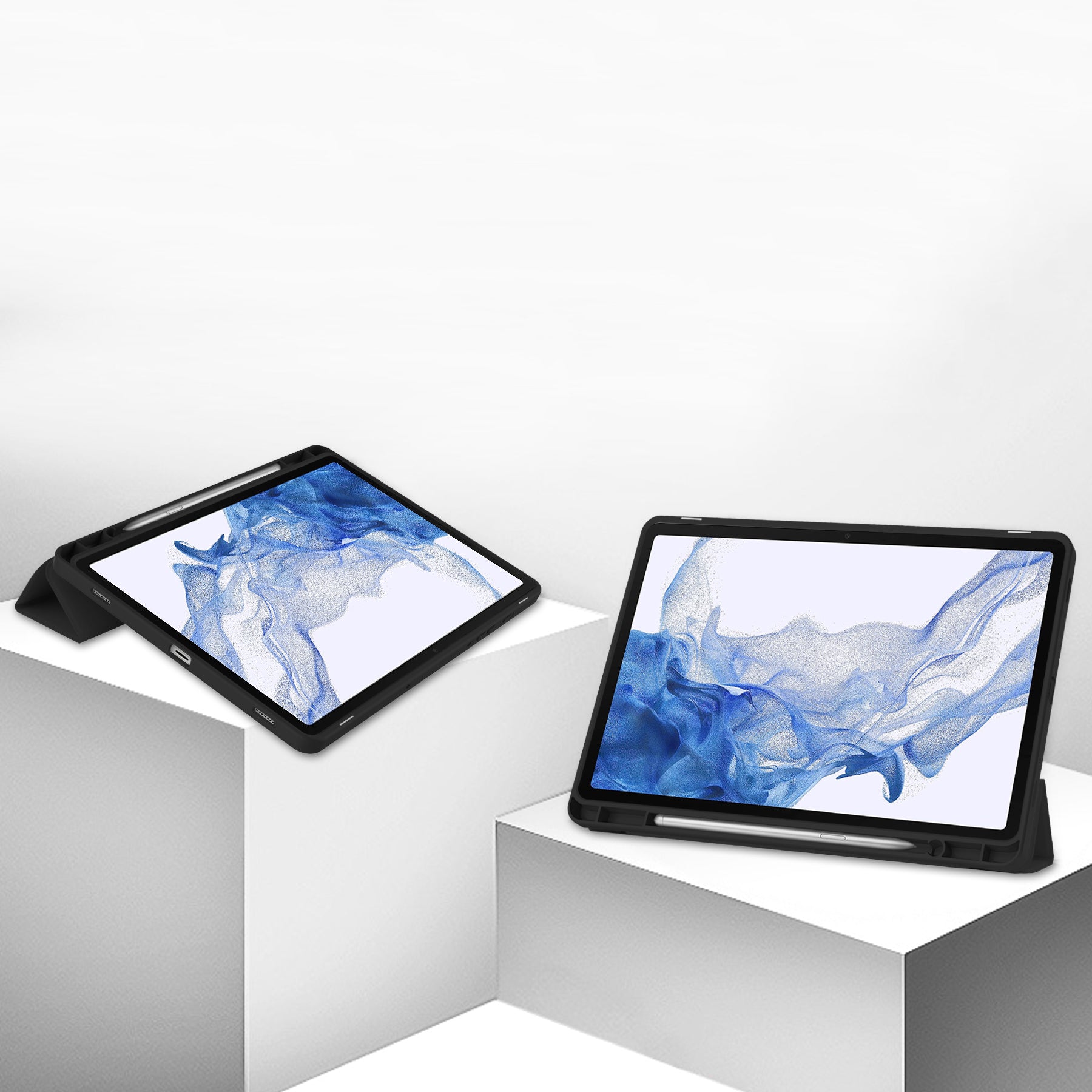 Schutzhülle Bizon Case Tab Lizard für Galaxy Tab S9, Schwarz