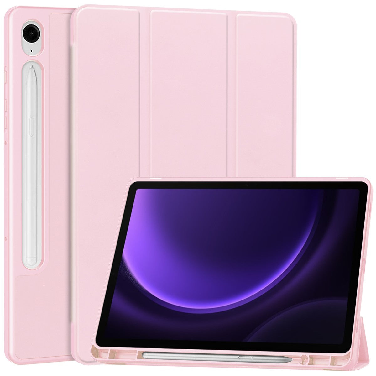 Schutzhülle Bizon Case Tab Lizard für Samsung Galaxy Tab S9 / S9 FE, Rosa