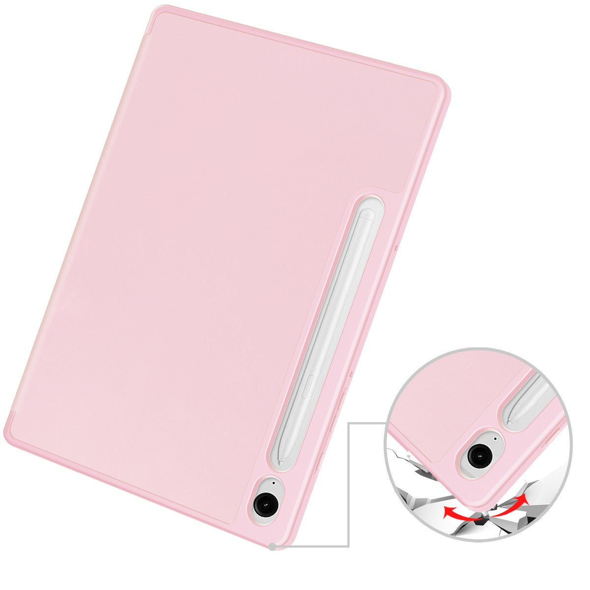 Schutzhülle Bizon Case Tab Lizard für Galaxy Tab S10 FE / S9 / S9 FE, Rosa