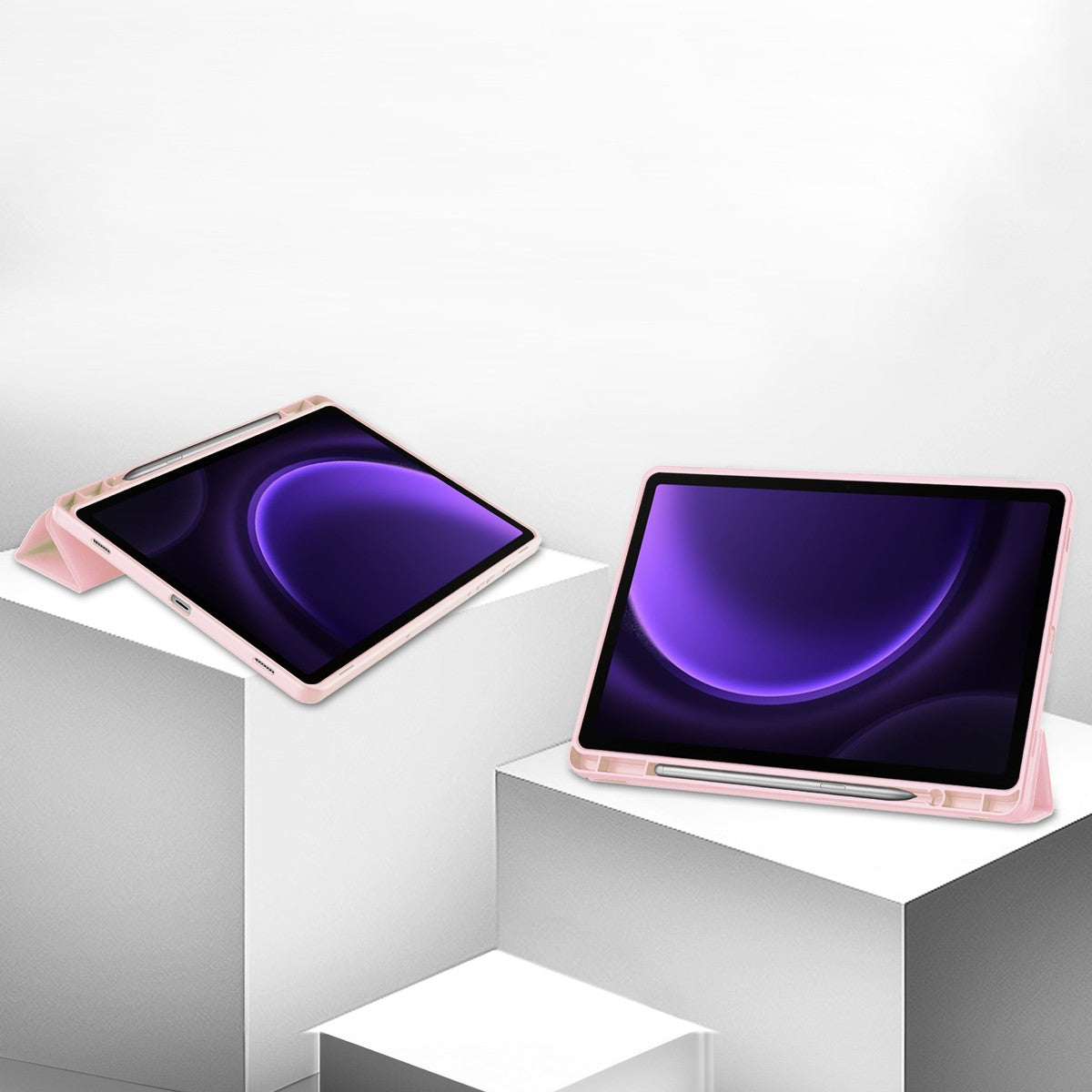 Schutzhülle Bizon Case Tab Lizard für Samsung Galaxy Tab S9 / S9 FE, Rosa