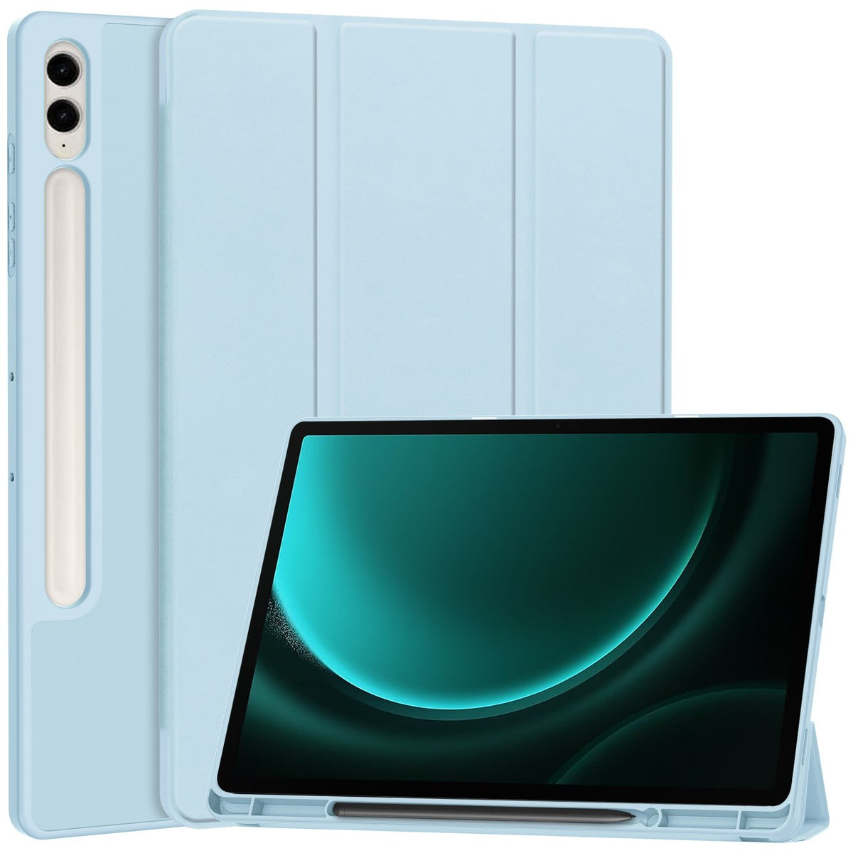 Schutzhülle Bizon Case Tab Lizard für Samsung Galaxy Tab S9 FE Plus, Hellblau