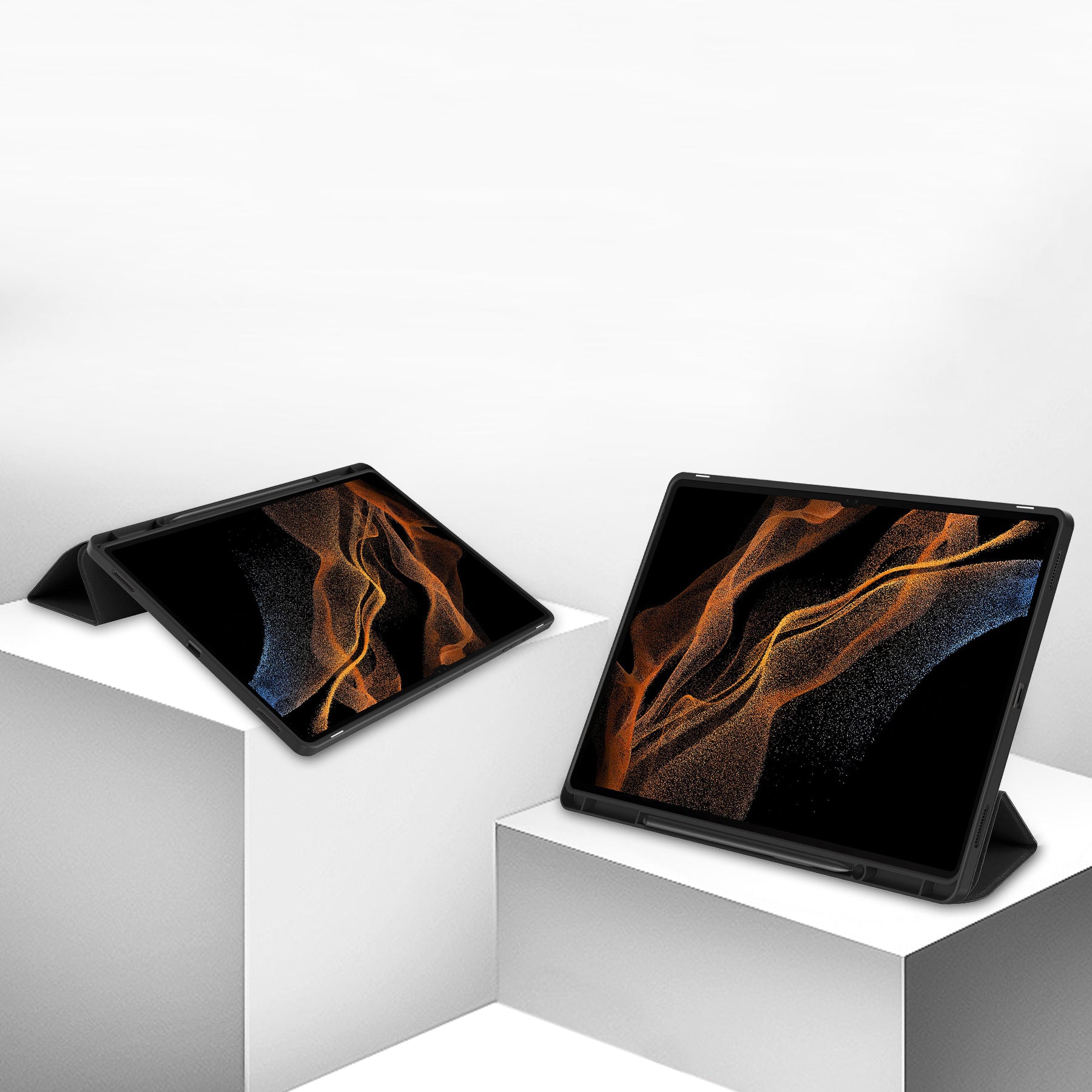 Schutzhülle Bizon Case Tab Lizard für Galaxy Tab S10 Ultra / S9 Ultra, Schwarz