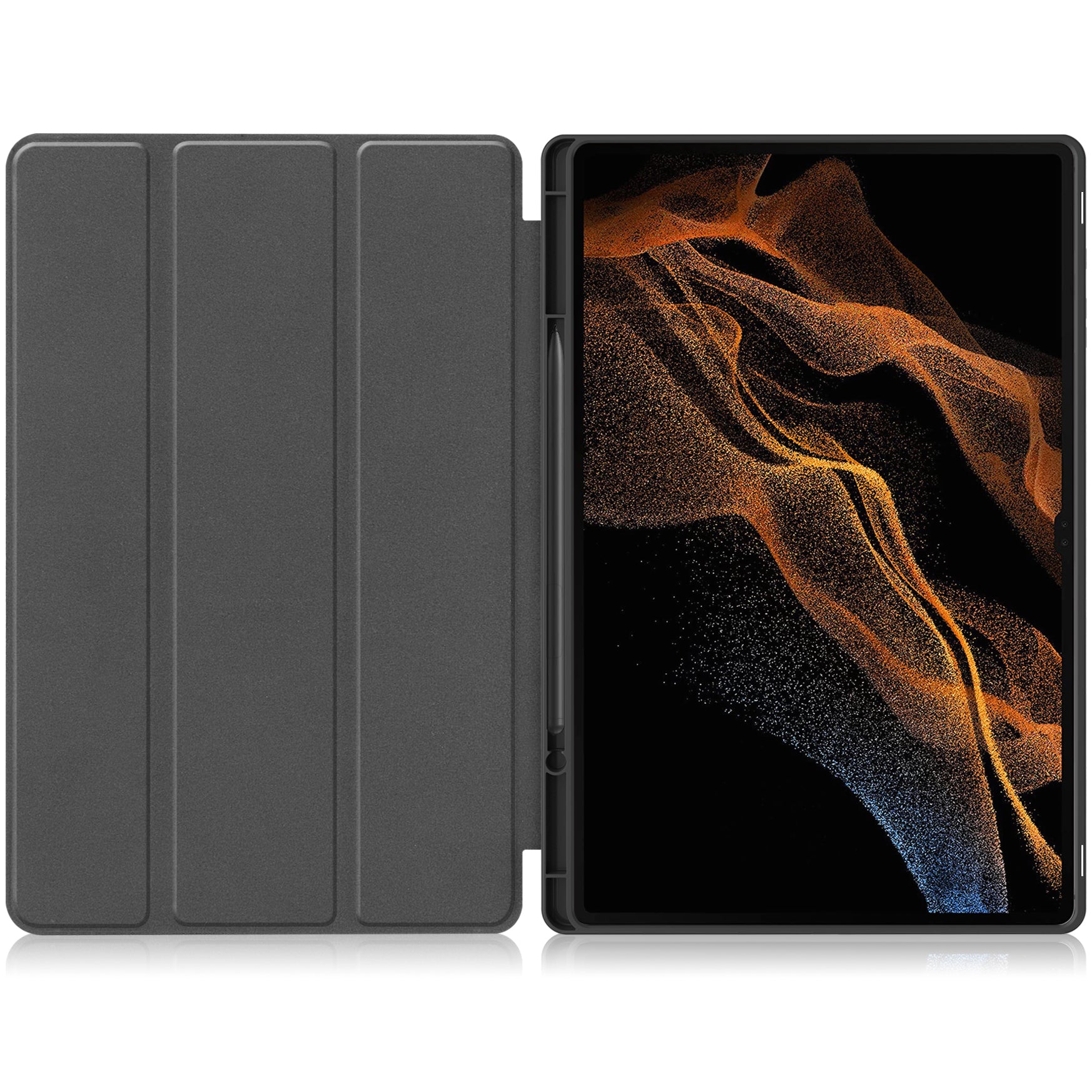 Schutzhülle Bizon Case Tab Lizard für Galaxy Tab S10 Ultra / S9 Ultra, Schwarz