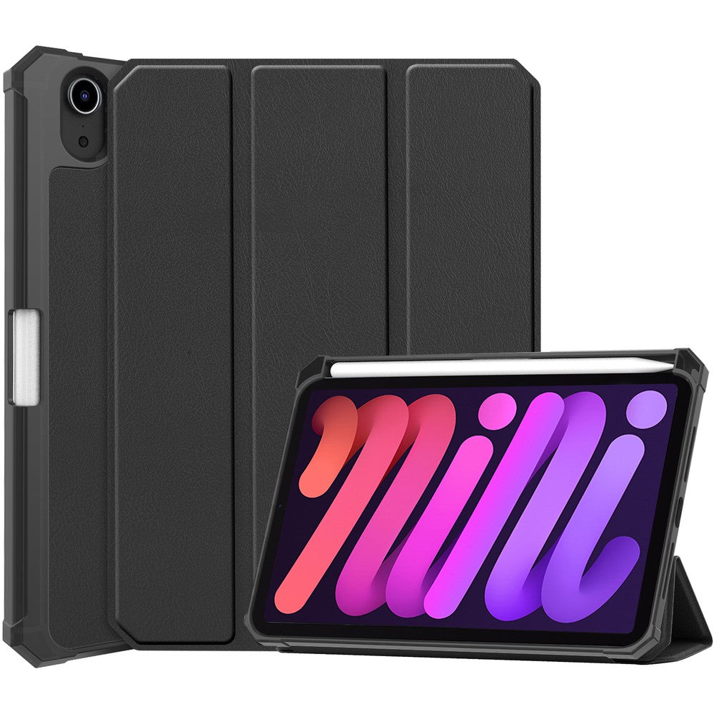 Schutzhülle für iPad Mini 7 2024 / 6 2021, Bizon Case Tab Lizard, Schwarz