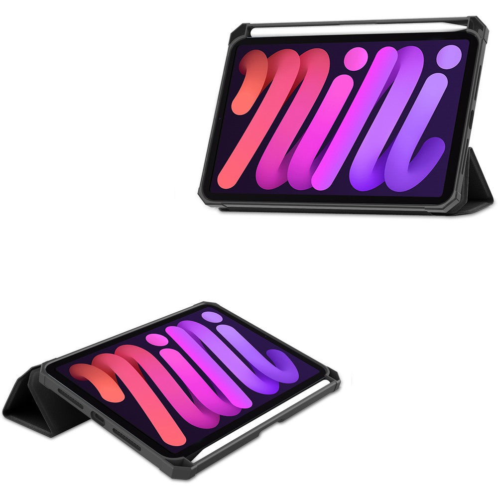 Schutzhülle für iPad Mini 7 2024 / 6 2021, Bizon Case Tab Lizard, Schwarz