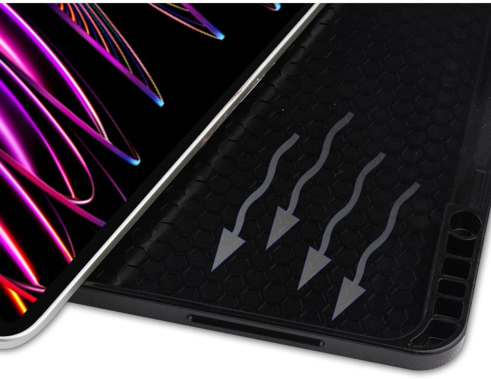 Schutzhülle Bizon Case Tab Lizard für Apple iPad Pro 12.9 2022/2021/2020/2018, Schwarz