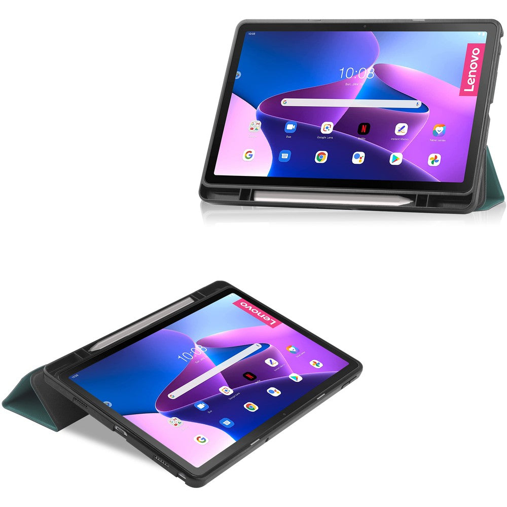 Schutzhülle Bizon Case Tab Lizard für Lenovo Tab M10 Plus Gen 3, Dunkelgrün