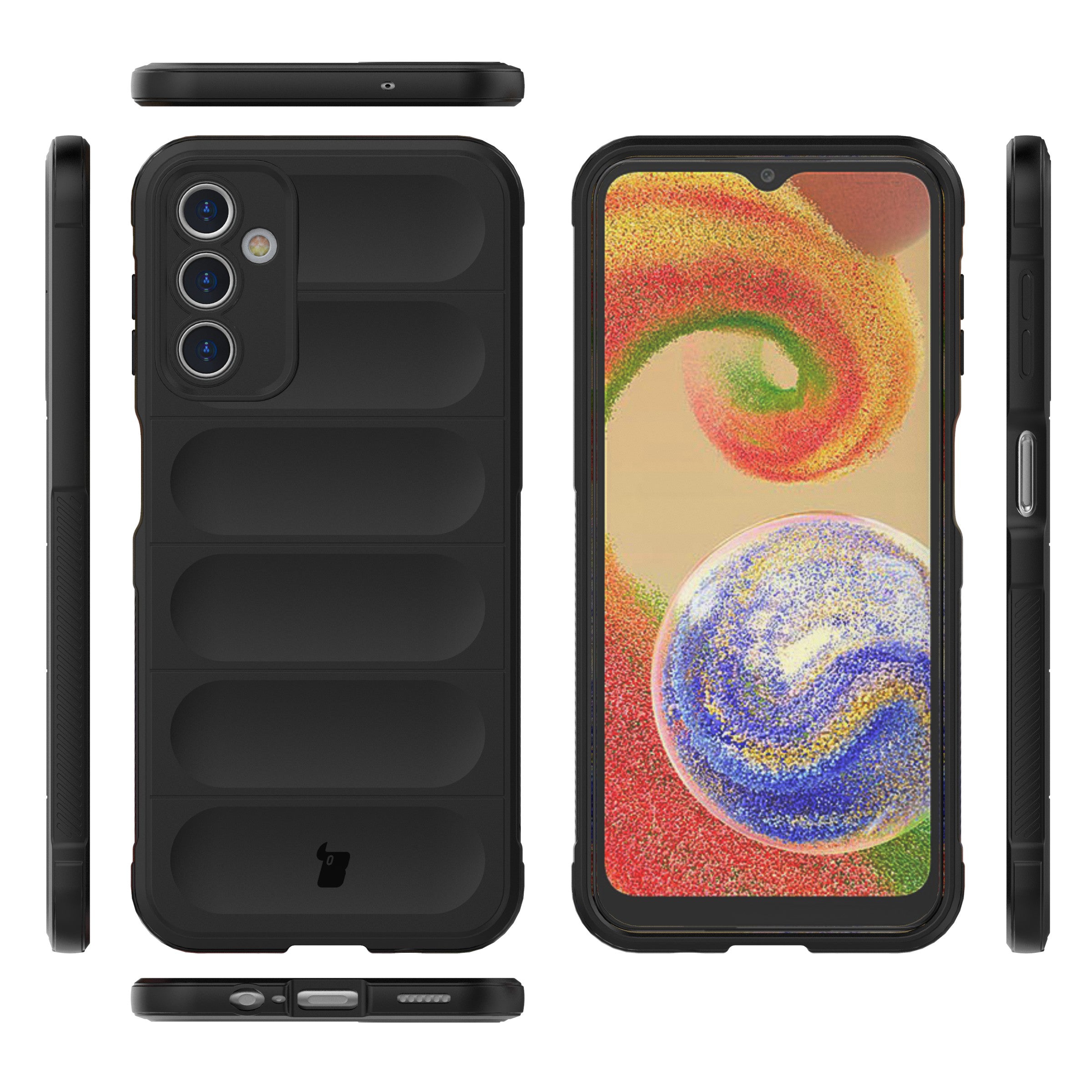 Robuste Handyhülle für Galaxy A14 4G / 5G, Bizon Case Tur, Schwarz