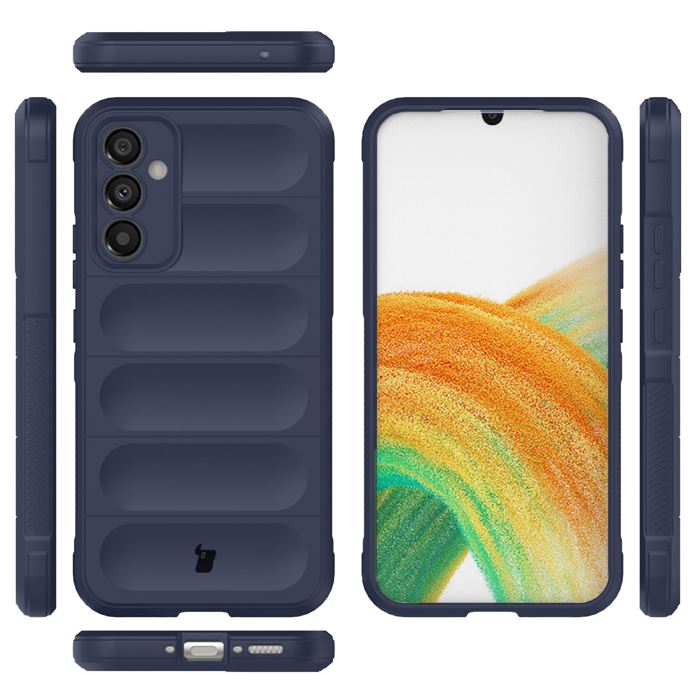 Robuste Handyhülle für Galaxy A34 5G, Bizon Case Tur, Dunkelblau