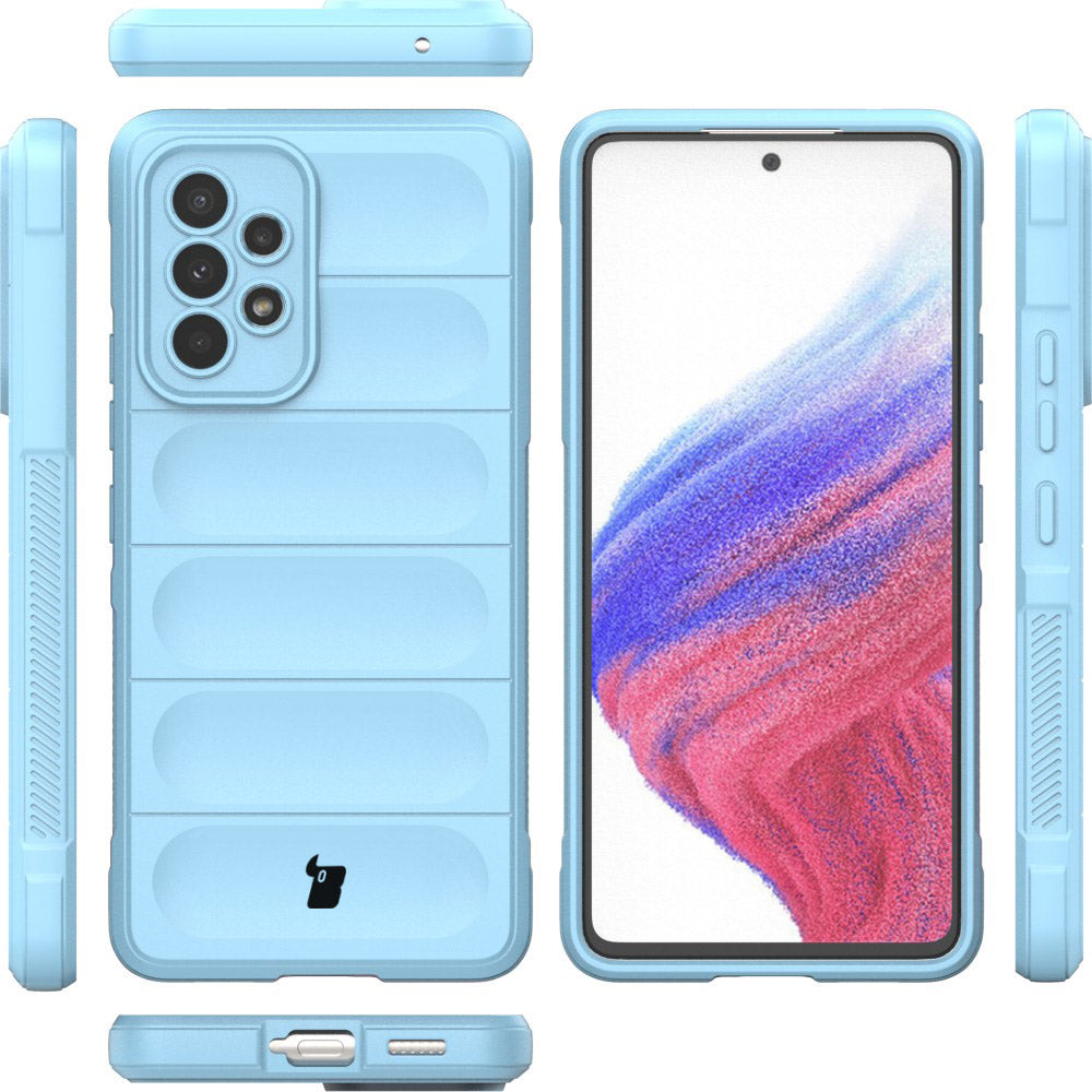 Robuste Handyhülle für Galaxy A53 5G, Bizon Case Tur, Hellblau