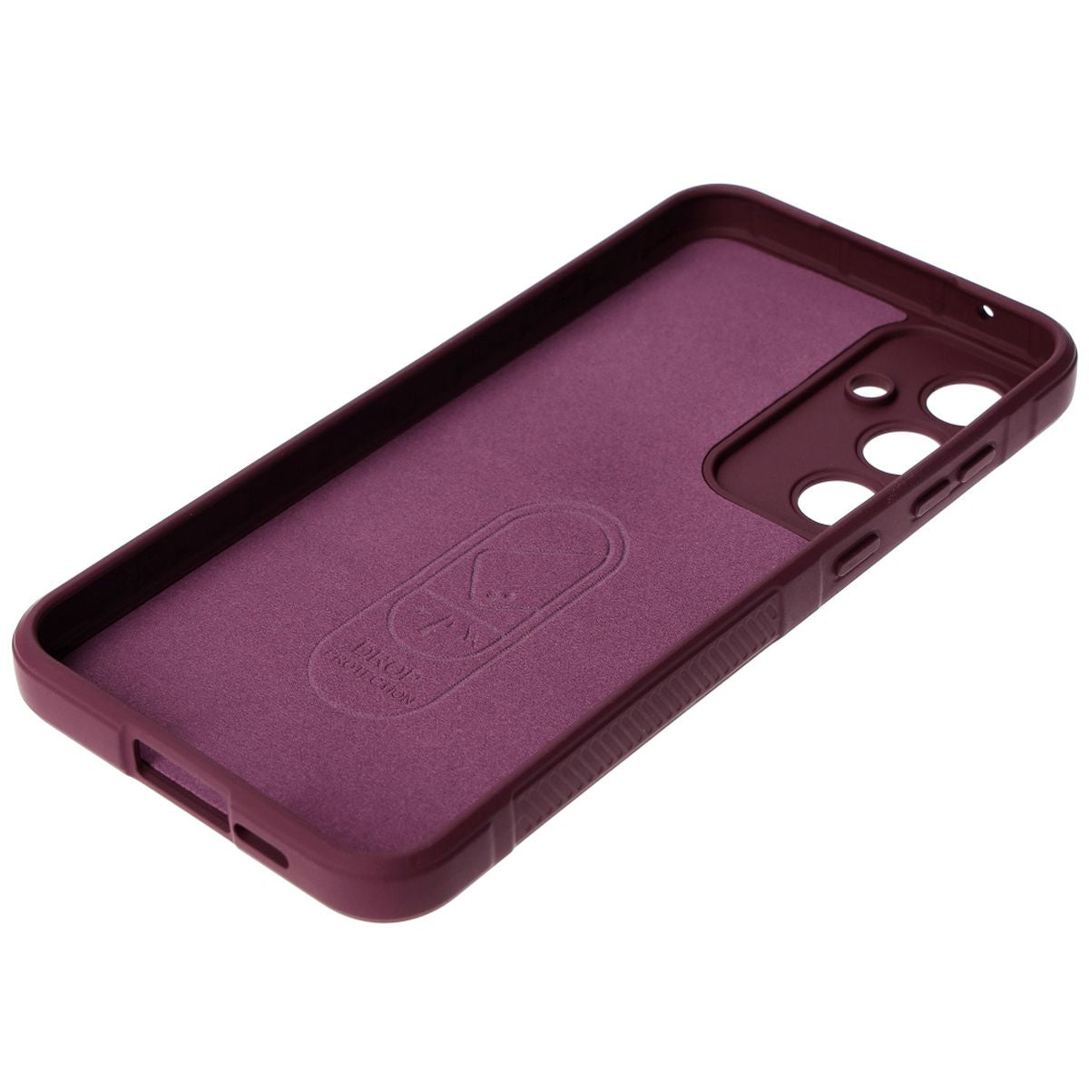 Robuste Handyhülle für Galaxy A55 5G, Bizon Case Tur, Burgunderrot