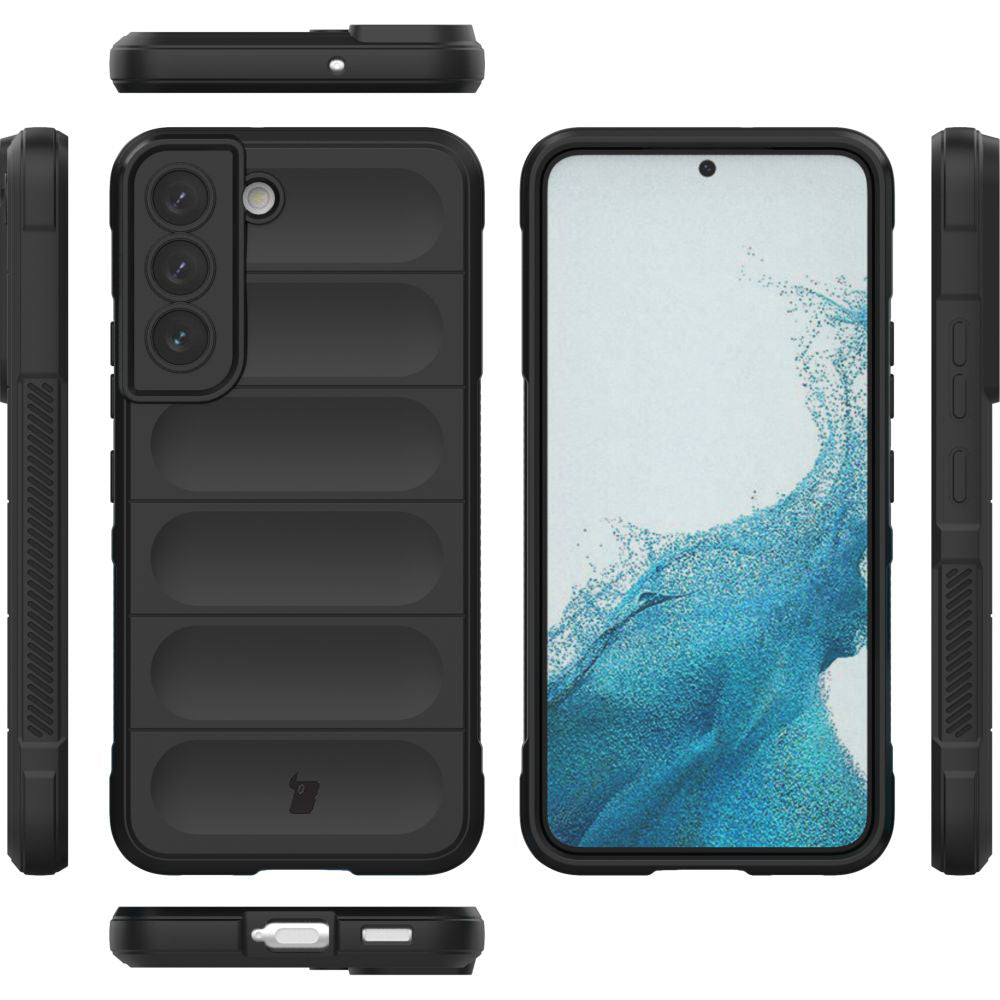 Robuste Handyhülle für Galaxy S22, Bizon Case Tur, Schwarz