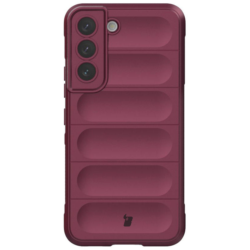 Robuste Handyhülle für Galaxy S22, Bizon Case Tur, Burgunderrot