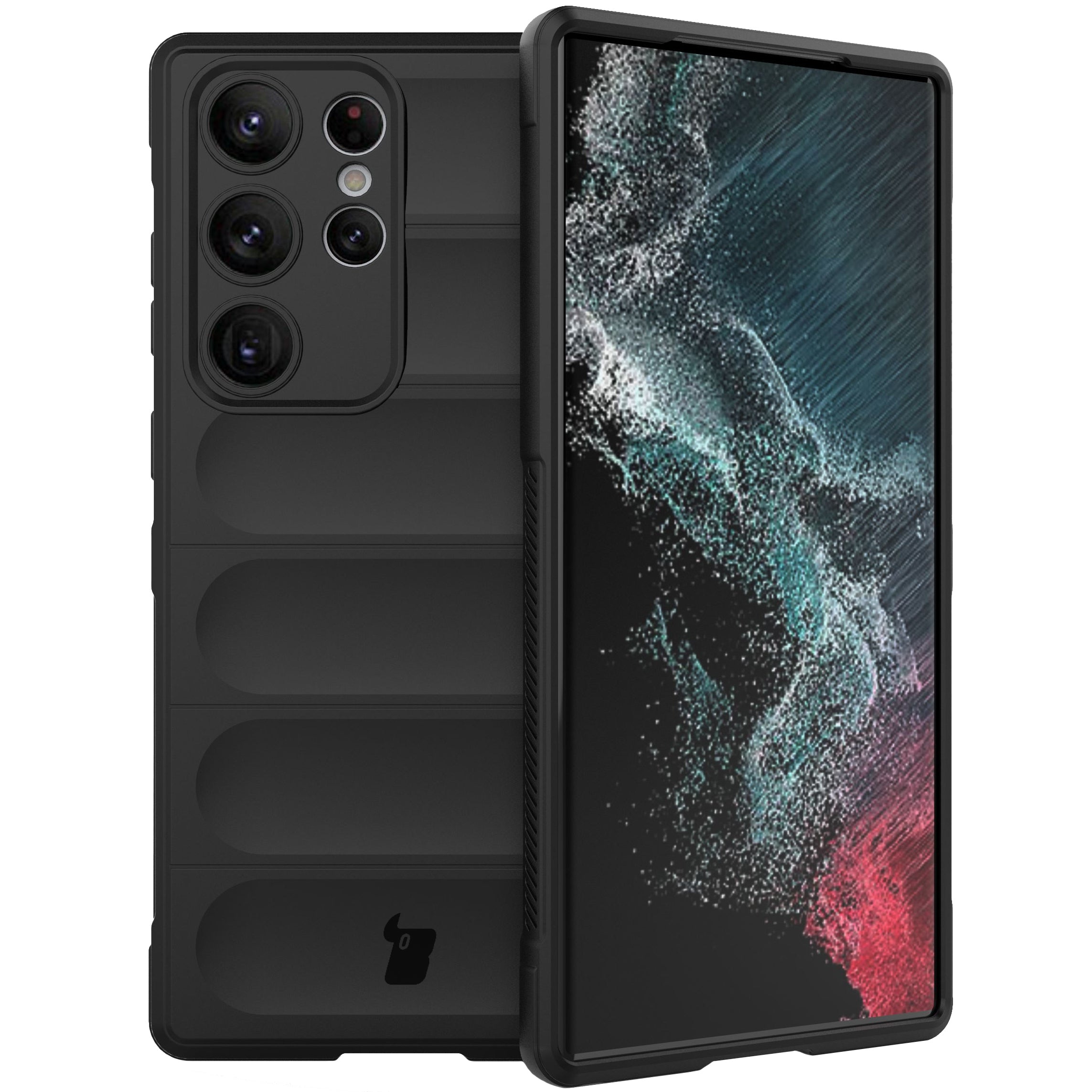 Robuste Handyhülle für Galaxy S23 Ultra, Bizon Case Tur, Schwarz