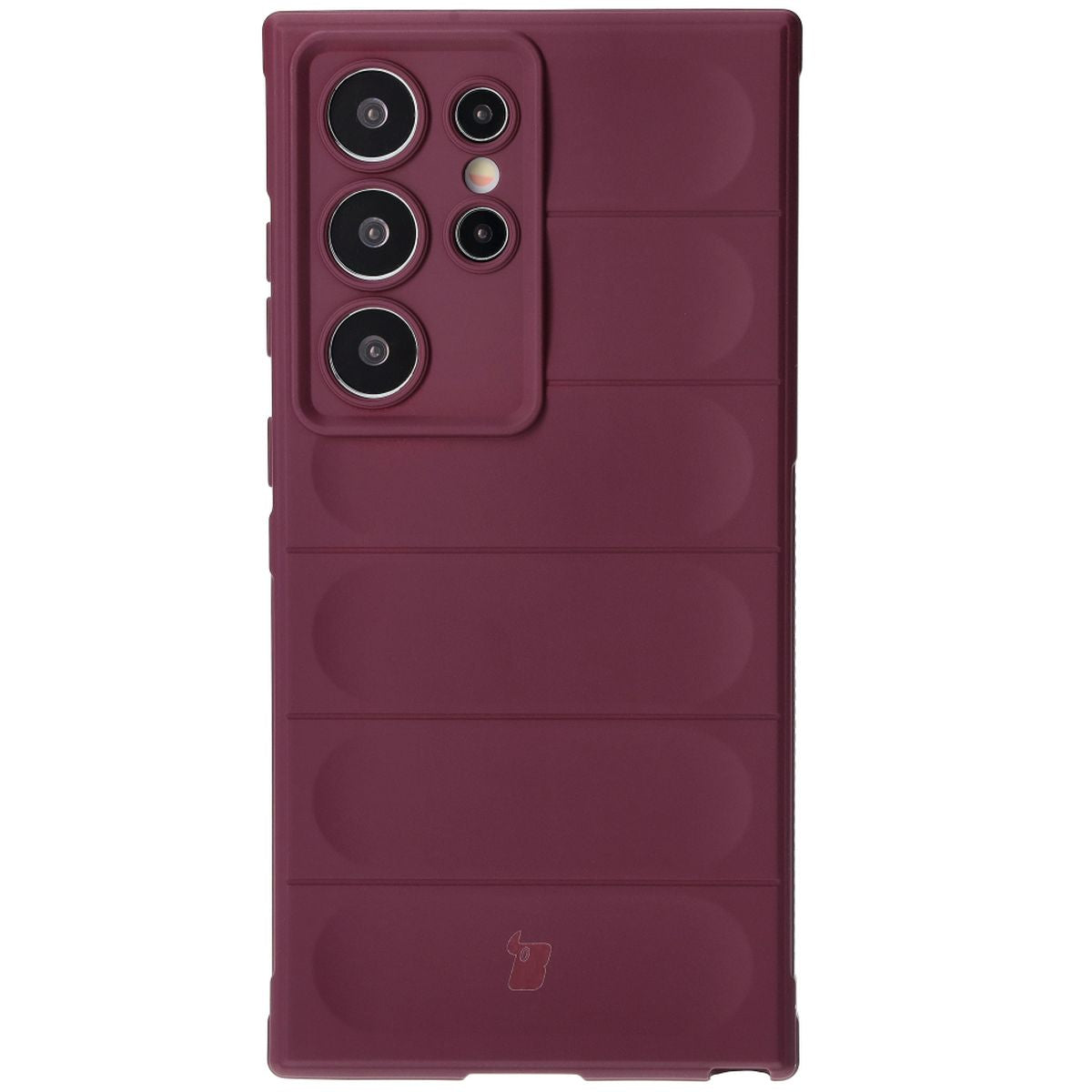 Robuste Handyhülle für Galaxy S24 Ultra, Bizon Case Tur, Burgunderrot