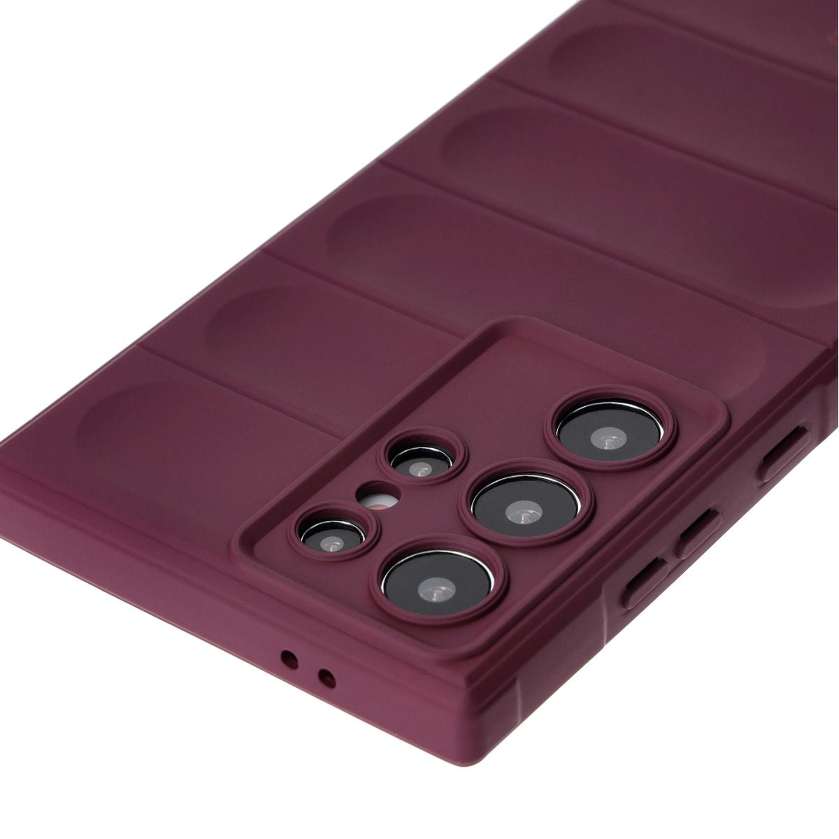 Robuste Handyhülle für Galaxy S24 Ultra, Bizon Case Tur, Burgunderrot