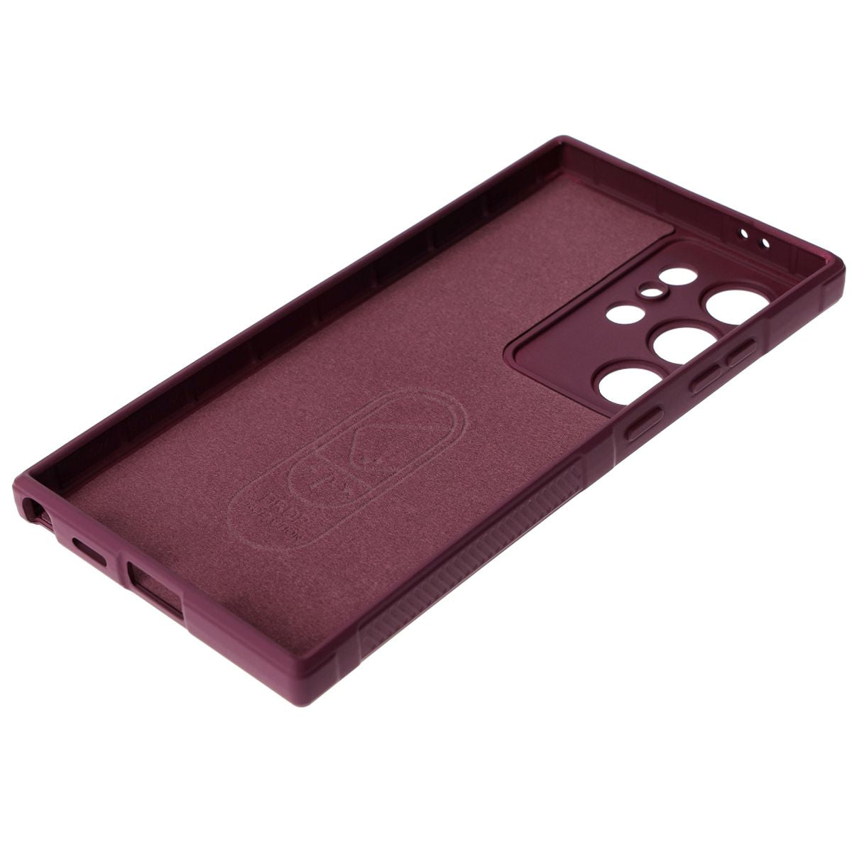 Robuste Handyhülle für Galaxy S24 Ultra, Bizon Case Tur, Burgunderrot