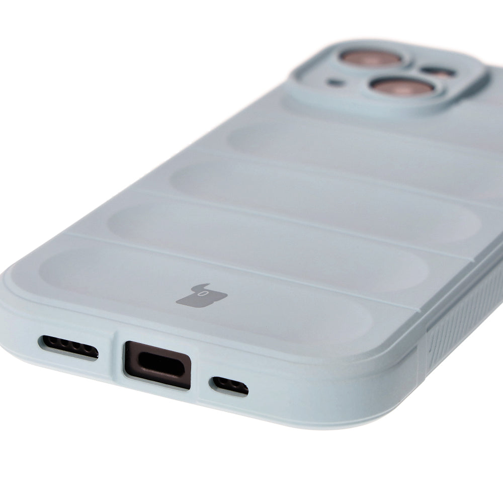 Robuste Handyhülle für iPhone 15, Bizon Case Tur, Hellblau