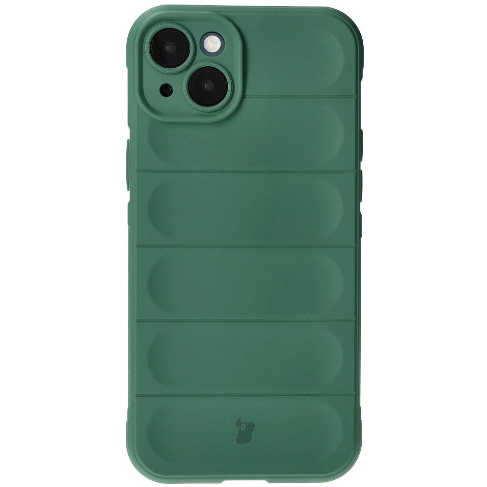 Robuste Handyhülle für iPhone 15 Plus, Bizon Case Tur, Dunkelgrün