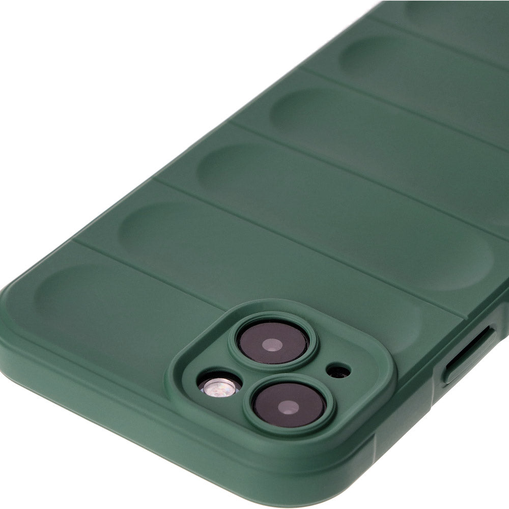 Robuste Handyhülle für iPhone 15 Plus, Bizon Case Tur, Dunkelgrün