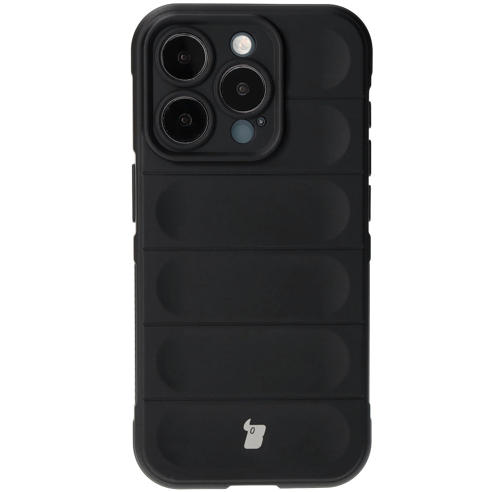 Robuste Handyhülle für iPhone 15 Pro, Bizon Case Tur, Schwarz